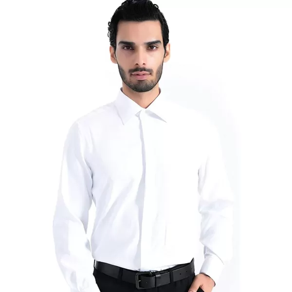 Alimens &amp; Gentle Men's Dress Shirts French Cuff Long Sleeve Regular Fit 
