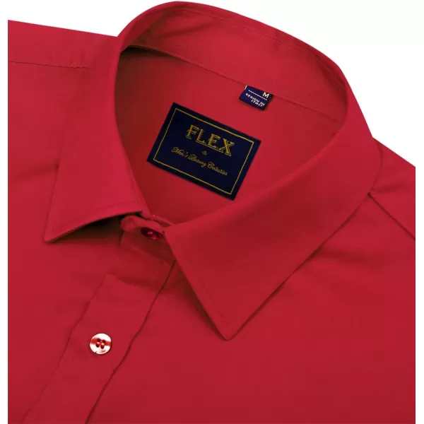Alimens &amp; Gentle Men's Dress Shirts Long Sleeve Stretch Wrinkle-Free Solid Business Formal Casual Button Down Shirt