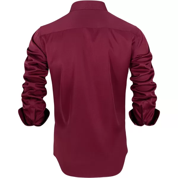 Alimens &amp; Gentle Men's Dress Shirts Long Sleeve Stretch Wrinkle-Free Solid Business Formal Casual Button Down Shirt