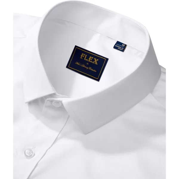 Alimens &amp; Gentle Men's Dress Shirts Long Sleeve Stretch Wrinkle-Free Solid Business Formal Casual Button Down Shirt