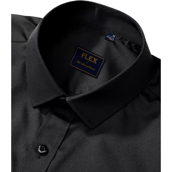 Alimens &amp; Gentle Men's Dress Shirts Long Sleeve Stretch Wrinkle-Free Solid Business Formal Casual Button Down Shirt