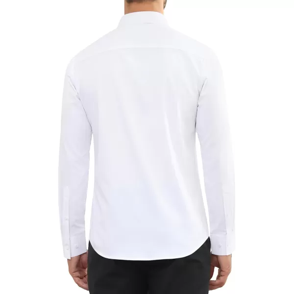 Alimens &amp; Gentle Mens Dress Shirts Long Sleeve Wrinkle Free Stretch Cotton Big Tall Button Down Shirts