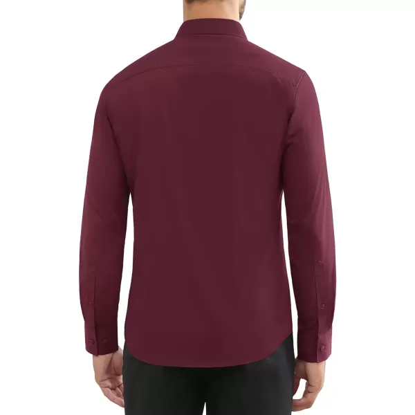 Alimens &amp; Gentle Mens Dress Shirts Long Sleeve Wrinkle Free Stretch Cotton Big Tall Button Down Shirts