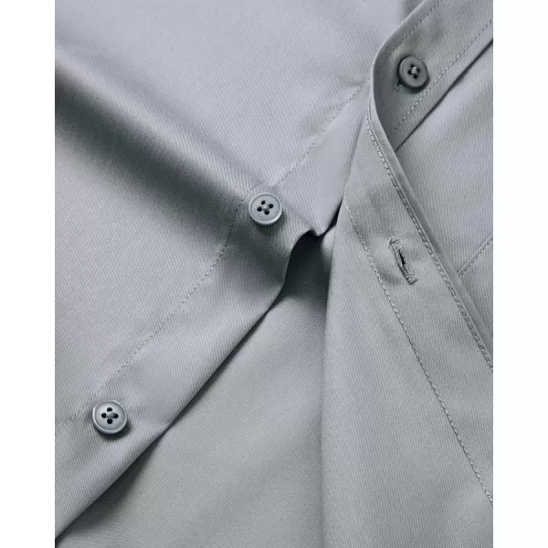 Alimens &amp; Gentle Mens Dress Shirts Long Sleeve Wrinkle Free Stretch Cotton Big Tall Button Down Shirts