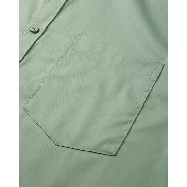 Alimens &amp; Gentle Mens Dress Shirts Long Sleeve Wrinkle Free Stretch Cotton Big Tall Button Down Shirts