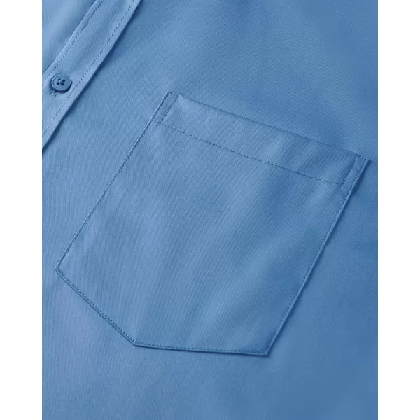 Alimens &amp; Gentle Mens Dress Shirts Long Sleeve Wrinkle Free Stretch Cotton Big Tall Button Down Shirts