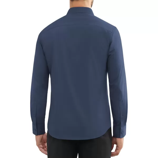 Alimens &amp; Gentle Mens Dress Shirts Long Sleeve Wrinkle Free Stretch Cotton Big Tall Button Down Shirts