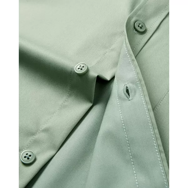 Alimens &amp; Gentle Mens Dress Shirts Long Sleeve Wrinkle Free Stretch Cotton Big Tall Button Down Shirts