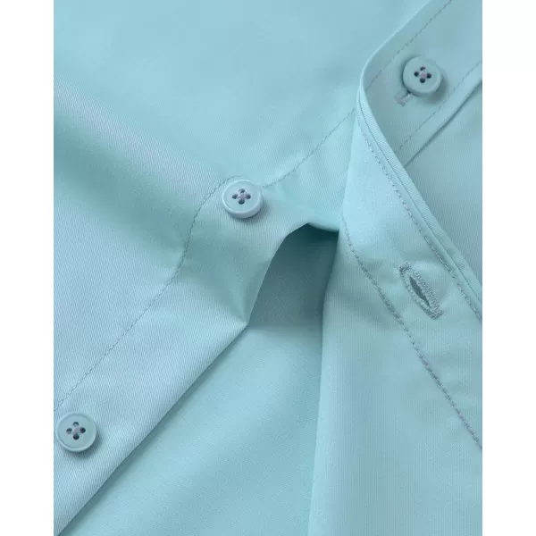 Alimens &amp; Gentle Mens Dress Shirts Long Sleeve Wrinkle Free Stretch Cotton Big Tall Button Down Shirts