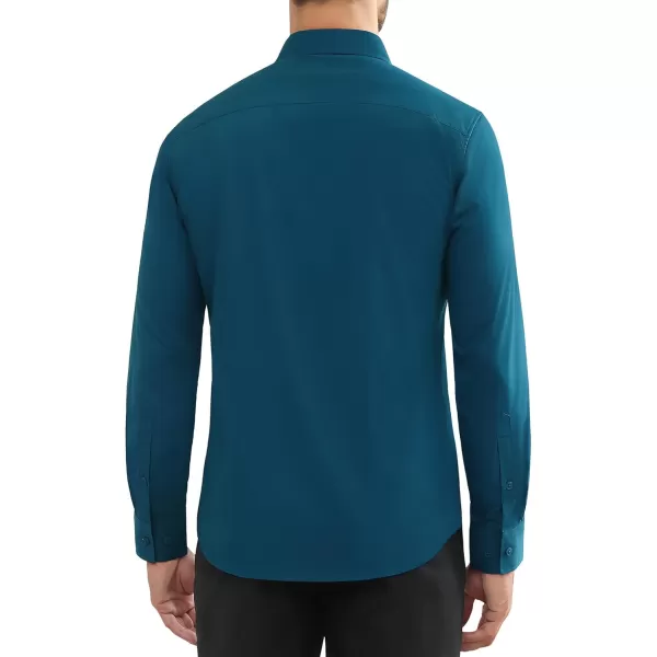 Alimens &amp; Gentle Mens Dress Shirts Long Sleeve Wrinkle Free Stretch Cotton Big Tall Button Down Shirts