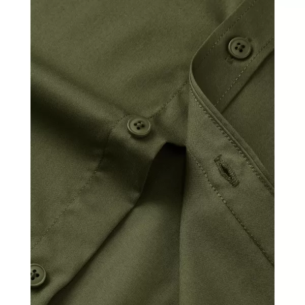 Alimens &amp; Gentle Mens Dress Shirts Long Sleeve Wrinkle Free Stretch Cotton Big Tall Button Down Shirts