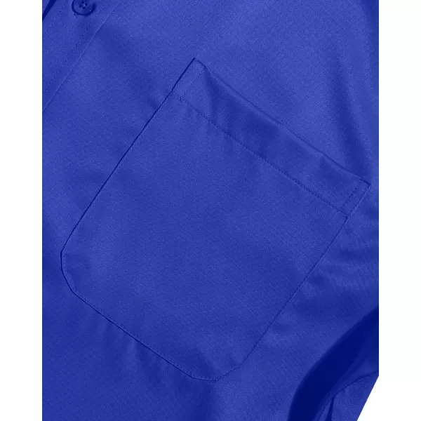Alimens &amp; Gentle Men's Dress Shirts Long Sleeve Wrinkle-Free Stretch Shirts Solid Formal Button Down Shirt with Pocket