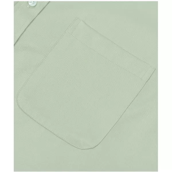 Alimens &amp; Gentle Men's Dress Shirts Long Sleeve Wrinkle-Free Stretch Shirts Solid Formal Button Down Shirt with Pocket