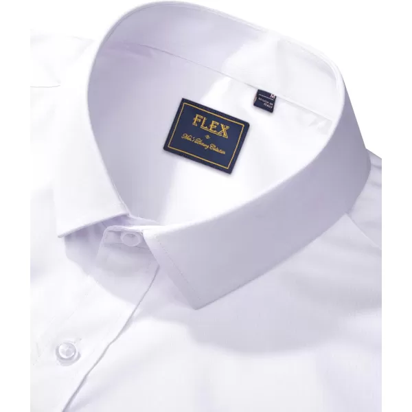 Alimens &amp; Gentle Men's Dress Shirts Long Sleeve Wrinkle-Free Stretch Shirts Solid Formal Button Down Shirt with Pocket