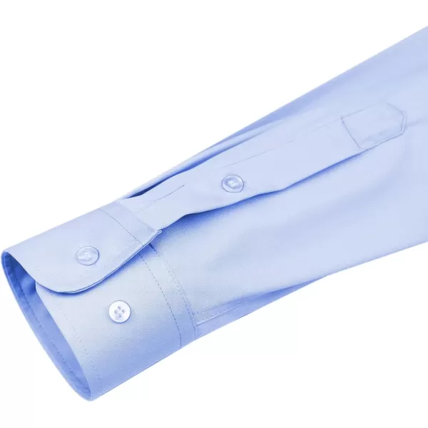 Alimens &amp; Gentle Men's Dress Shirts Long Sleeve Wrinkle-Free Stretch Shirts Solid Formal Button Down Shirt with Pocket