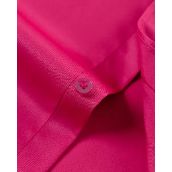 Alimens &amp; Gentle Men's Dress Shirts Long Sleeve Wrinkle-Free Stretch Shirts Solid Formal Button Down Shirt with Pocket