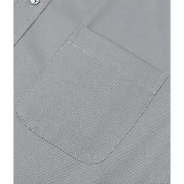 Alimens &amp; Gentle Men's Dress Shirts Long Sleeve Wrinkle-Free Stretch Shirts Solid Formal Button Down Shirt with Pocket