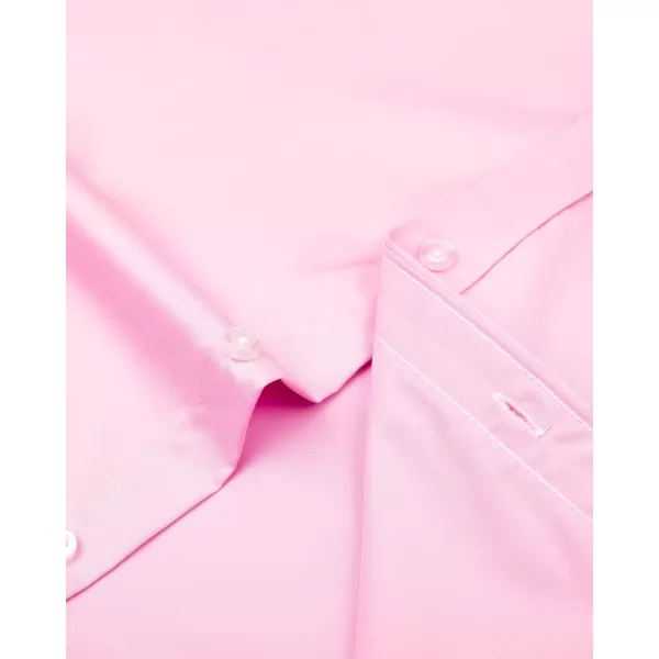 Alimens &amp; Gentle Men's Dress Shirts Long Sleeve Wrinkle-Free Stretch Shirts Solid Formal Button Down Shirt with Pocket