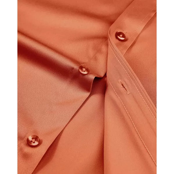 Alimens &amp; Gentle Men's Dress Shirts Long Sleeve Wrinkle-Free Stretch Shirts Solid Formal Button Down Shirt with Pocket