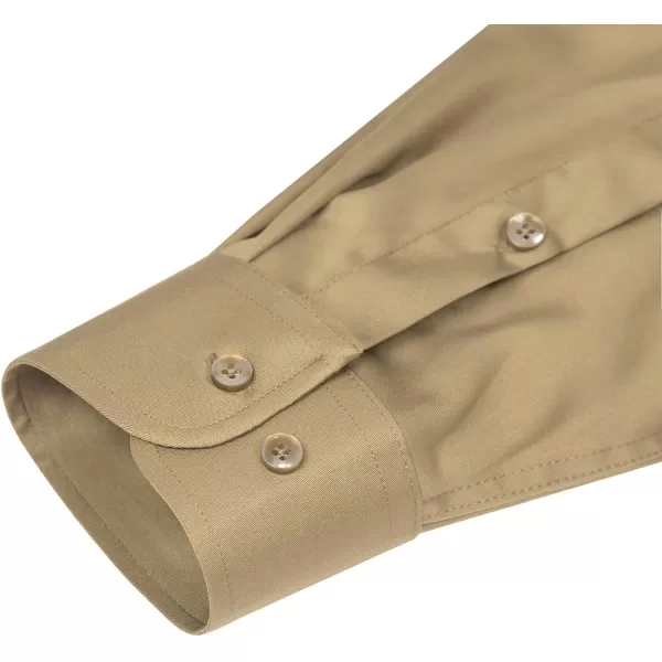 Alimens &amp; Gentle Men's Dress Shirts Long Sleeve Wrinkle-Free Stretch Shirts Solid Formal Button Down Shirt with Pocket