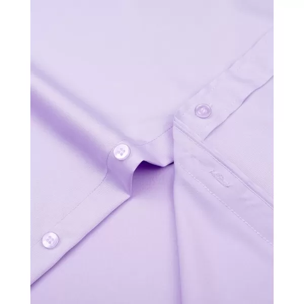 Alimens &amp; Gentle Men's Dress Shirts Long Sleeve Wrinkle-Free Stretch Shirts Solid Formal Button Down Shirt with Pocket