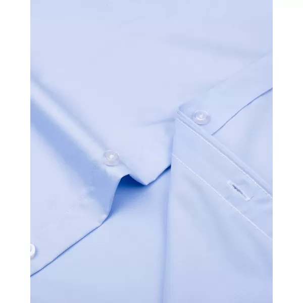 Alimens &amp; Gentle Men's Dress Shirts Long Sleeve Wrinkle-Free Stretch Shirts Solid Formal Button Down Shirt with Pocket