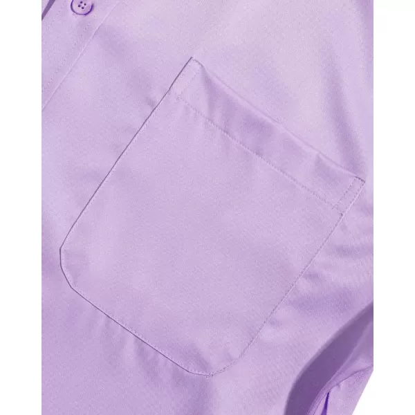 Alimens &amp; Gentle Men's Dress Shirts Long Sleeve Wrinkle-Free Stretch Shirts Solid Formal Button Down Shirt with Pocket