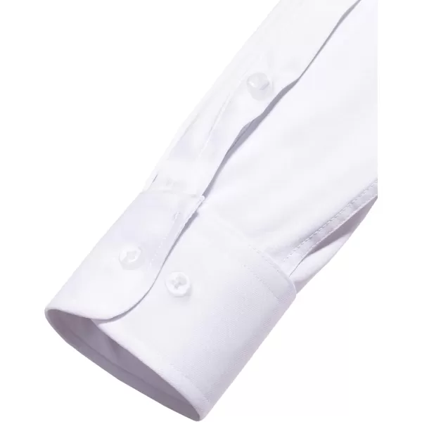 Alimens &amp; Gentle Men's Dress Shirts Long Sleeve Wrinkle-Free Stretch Shirts Solid Formal Button Down Shirt with Pocket