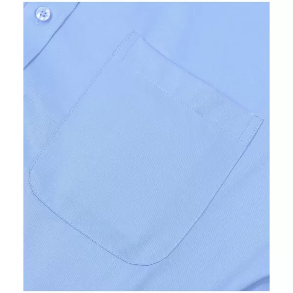 Alimens &amp; Gentle Men's Dress Shirts Long Sleeve Wrinkle-Free Stretch Shirts Solid Formal Button Down Shirt with Pocket