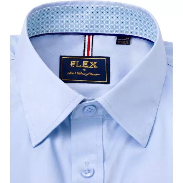 Alimens &amp; Gentle Men's Dress Shirts Long Sleeve Wrinkle-Resistant Casual Button Down Shirt