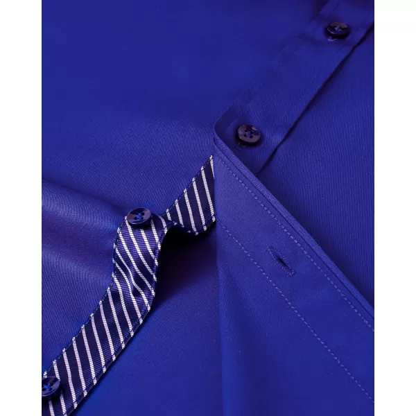 Alimens &amp; Gentle Men's Dress Shirts Long Sleeve Wrinkle-Resistant Casual Button Down Shirt