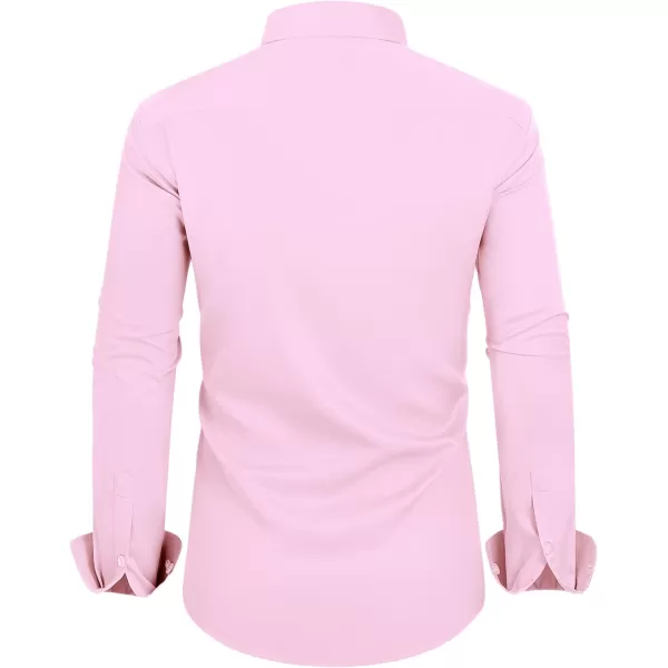 Alimens &amp; Gentle Men's Dress Shirts Long Sleeve Wrinkle-Resistant Casual Button Down Shirt