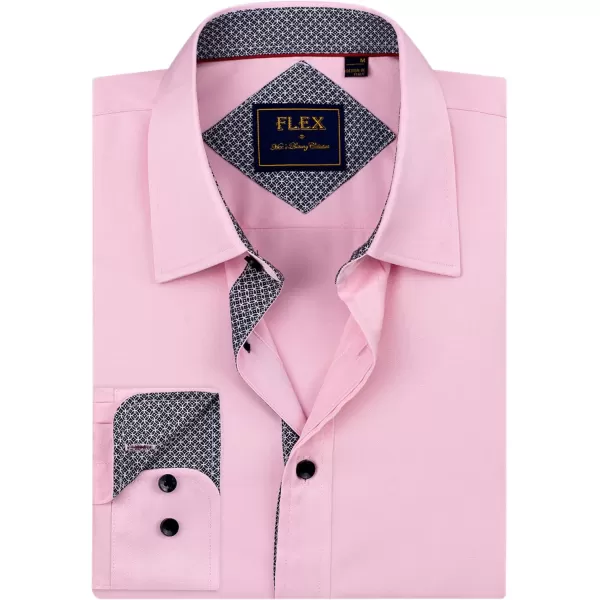 Alimens &amp; Gentle Men's Dress Shirts Long Sleeve Wrinkle-Resistant Casual Button Down Shirt