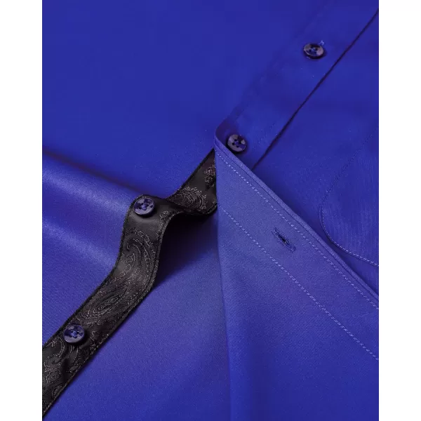 Alimens &amp; Gentle Men's Dress Shirts Long Sleeve Wrinkle-Resistant Casual Button Down Shirt