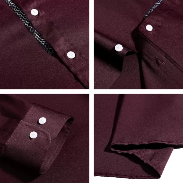Alimens &amp; Gentle Men's Dress Shirts Long Sleeve Wrinkle-Resistant Casual Button Down Shirt
