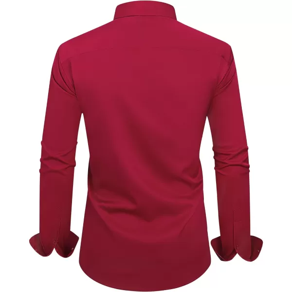 Alimens &amp; Gentle Men's Dress Shirts Long Sleeve Wrinkle-Resistant Casual Button Down Shirt