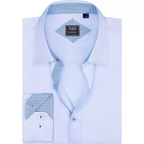 Alimens &amp; Gentle Men's Dress Shirts Long Sleeve Wrinkle-Resistant Casual Button Down Shirt