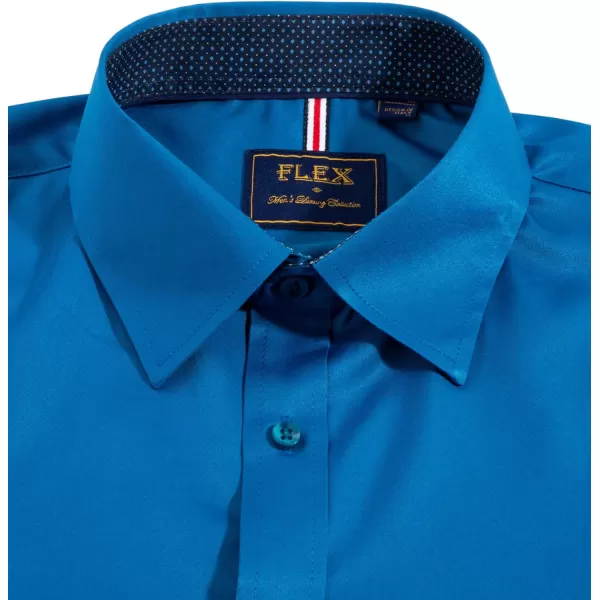 Alimens &amp; Gentle Men's Dress Shirts Long Sleeve Wrinkle-Resistant Casual Button Down Shirt