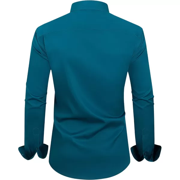 Alimens &amp; Gentle Men's Dress Shirts Long Sleeve Wrinkle-Resistant Casual Button Down Shirt