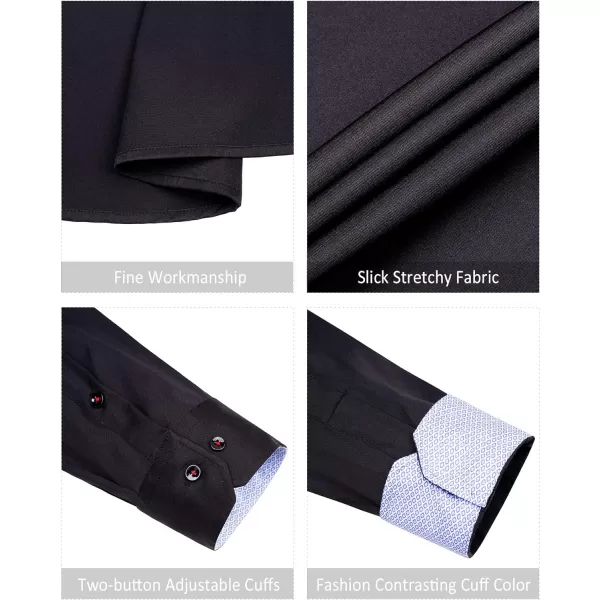 Alimens &amp; Gentle Men's Dress Shirts Long Sleeve Wrinkle-Resistant Casual Button Down Shirt