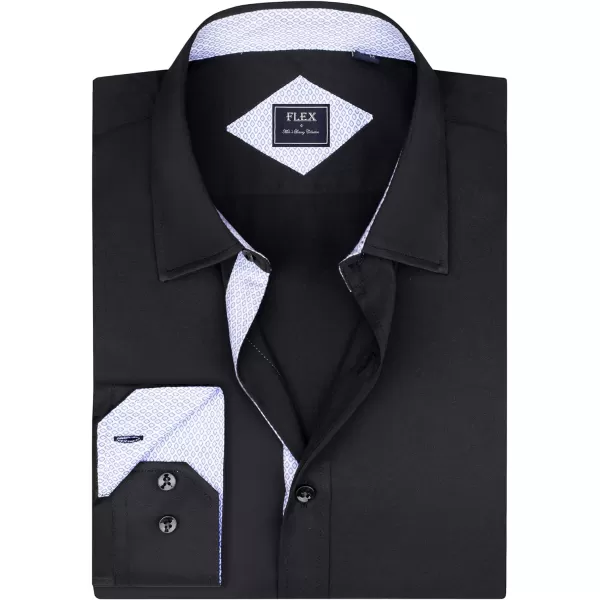 Alimens &amp; Gentle Men's Dress Shirts Long Sleeve Wrinkle-Resistant Casual Button Down Shirt