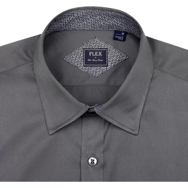 Alimens &amp; Gentle Men's Dress Shirts Long Sleeve Wrinkle-Resistant Casual Button Down Shirt