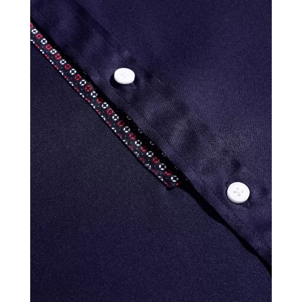 Alimens &amp; Gentle Men's Dress Shirts Long Sleeve Wrinkle-Resistant Casual Button Down Shirt