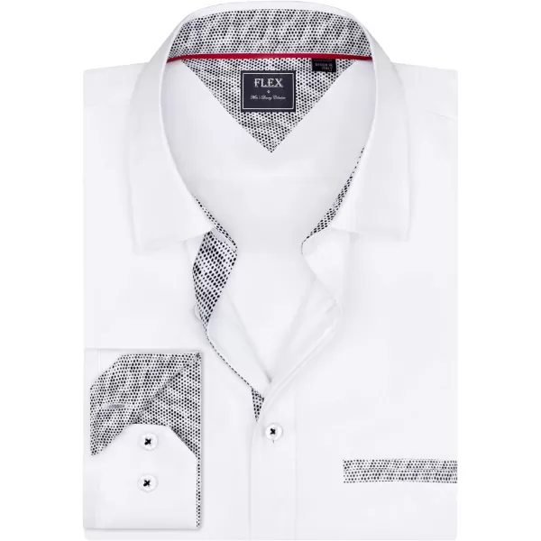 Alimens &amp; Gentle Men's Dress Shirts Long Sleeve Wrinkle-Resistant Casual Button Down Shirt