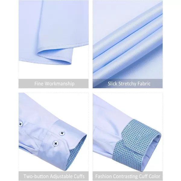 Alimens &amp; Gentle Men's Dress Shirts Long Sleeve Wrinkle-Resistant Casual Button Down Shirt