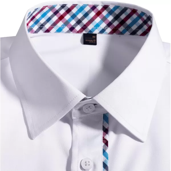 Alimens &amp; Gentle Men's Dress Shirts Long Sleeve Wrinkle-Resistant Casual Button Down Shirt