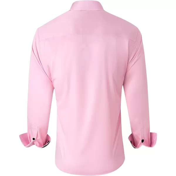 Alimens &amp; Gentle Men's Dress Shirts Long Sleeve Wrinkle-Resistant Casual Button Down Shirt
