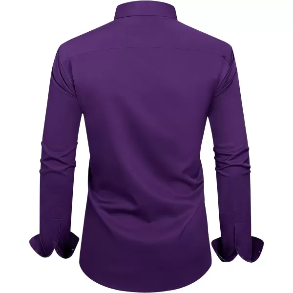 Alimens &amp; Gentle Men's Dress Shirts Long Sleeve Wrinkle-Resistant Casual Button Down Shirt