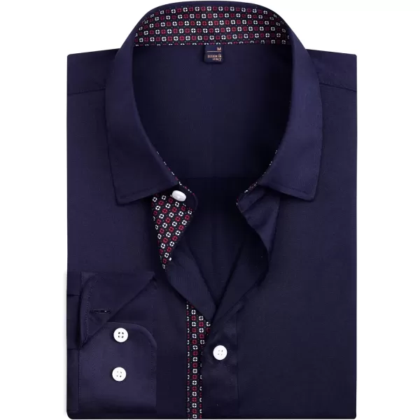 Alimens &amp; Gentle Men's Dress Shirts Long Sleeve Wrinkle-Resistant Casual Button Down Shirt