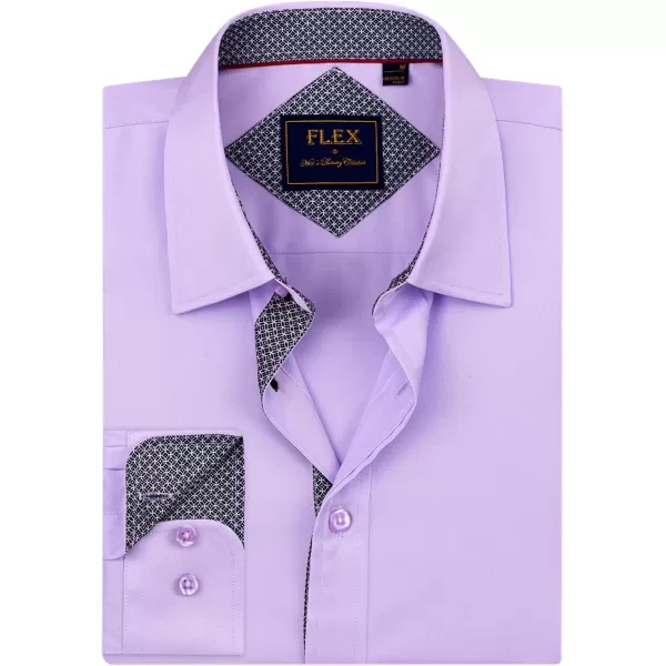 Alimens &amp; Gentle Men's Dress Shirts Long Sleeve Wrinkle-Resistant Casual Button Down Shirt